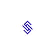 Blue-minimalist-S-letter-logo-on-black -background-representing-a-digital marketing brand
